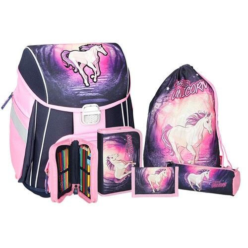 Školní aktovka - 5-dílný set, START Magic Unicorn
