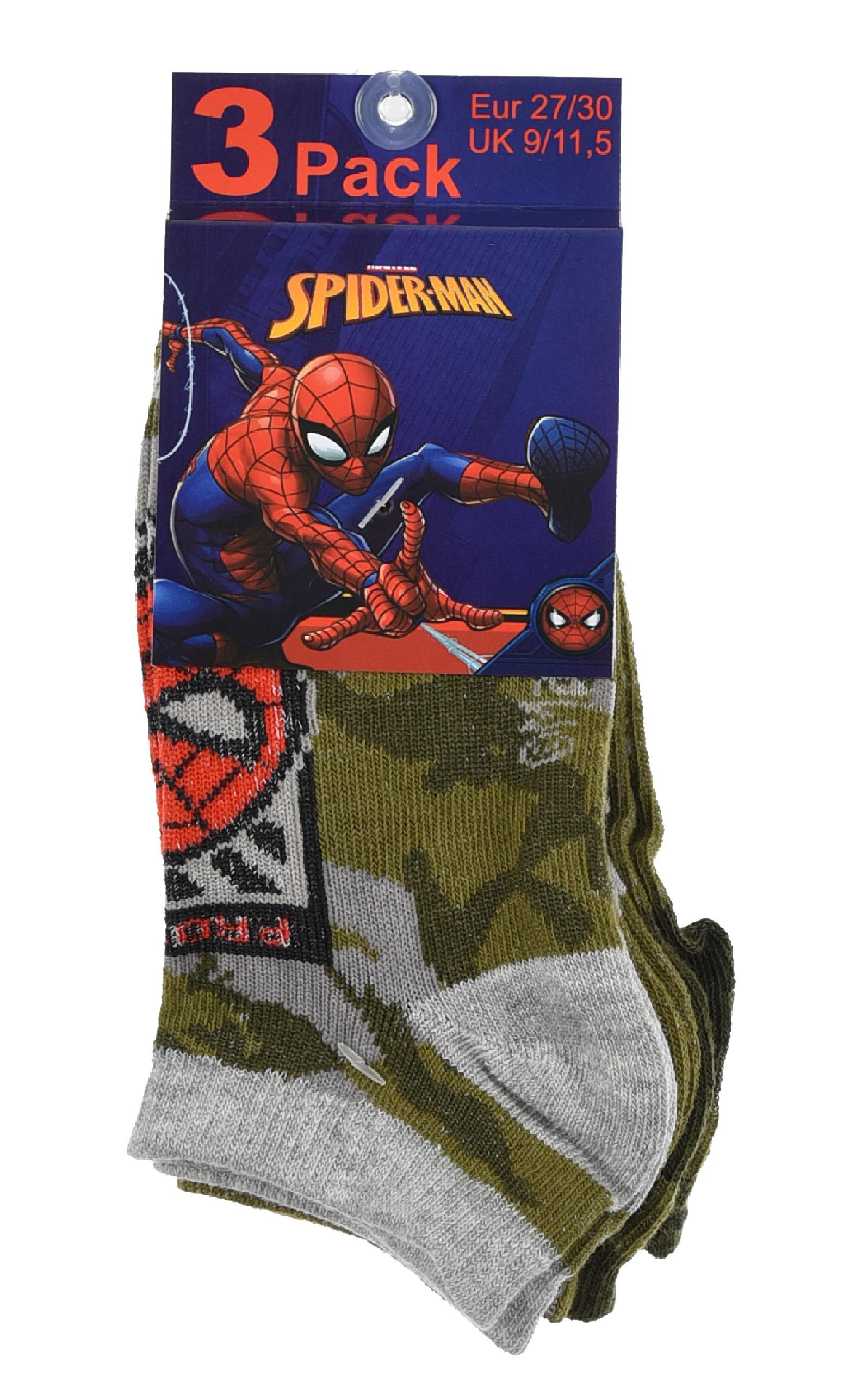 SADA 3 KS PONOŽKY SPIDERMAN, 23-26