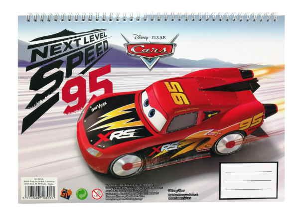 SPIRÁLOVÝ BLOK SE SAMOLEPKAMI CARS, uni