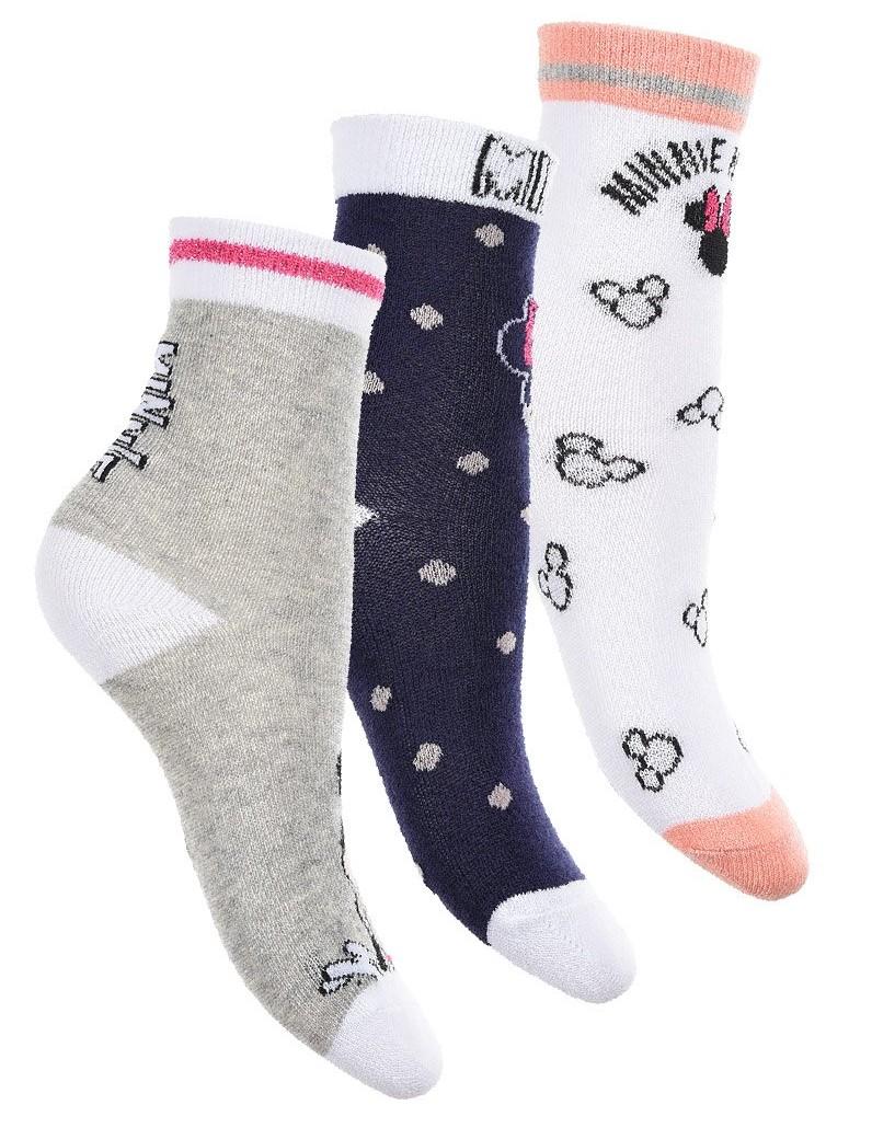 SADA 3 KS PONOŽKY MINNIE, 31-34