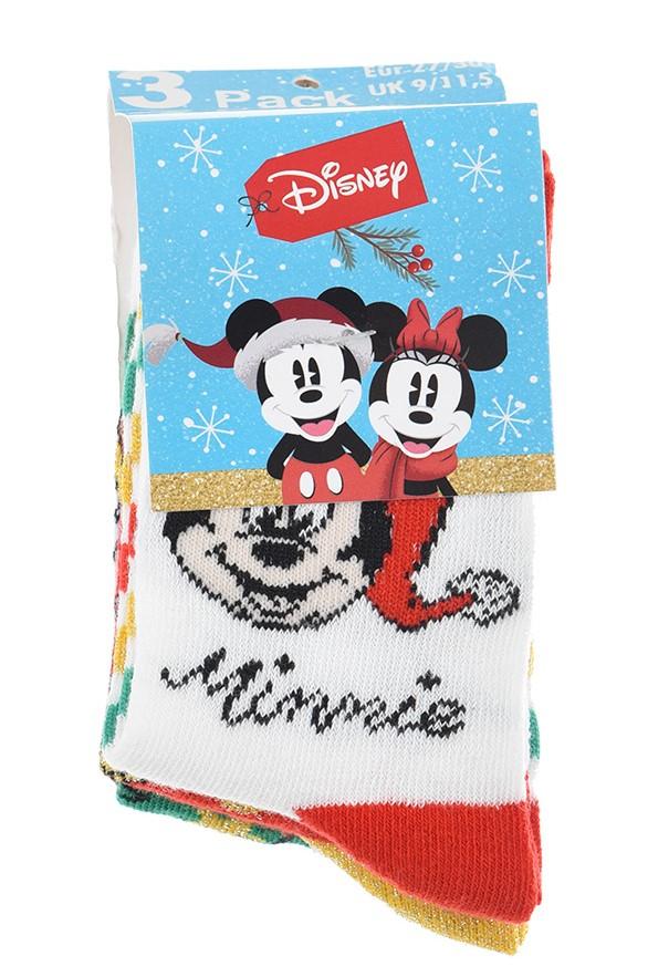 SADA 3 KS PONOŽKY MINNIE Vánoce, 27-30
