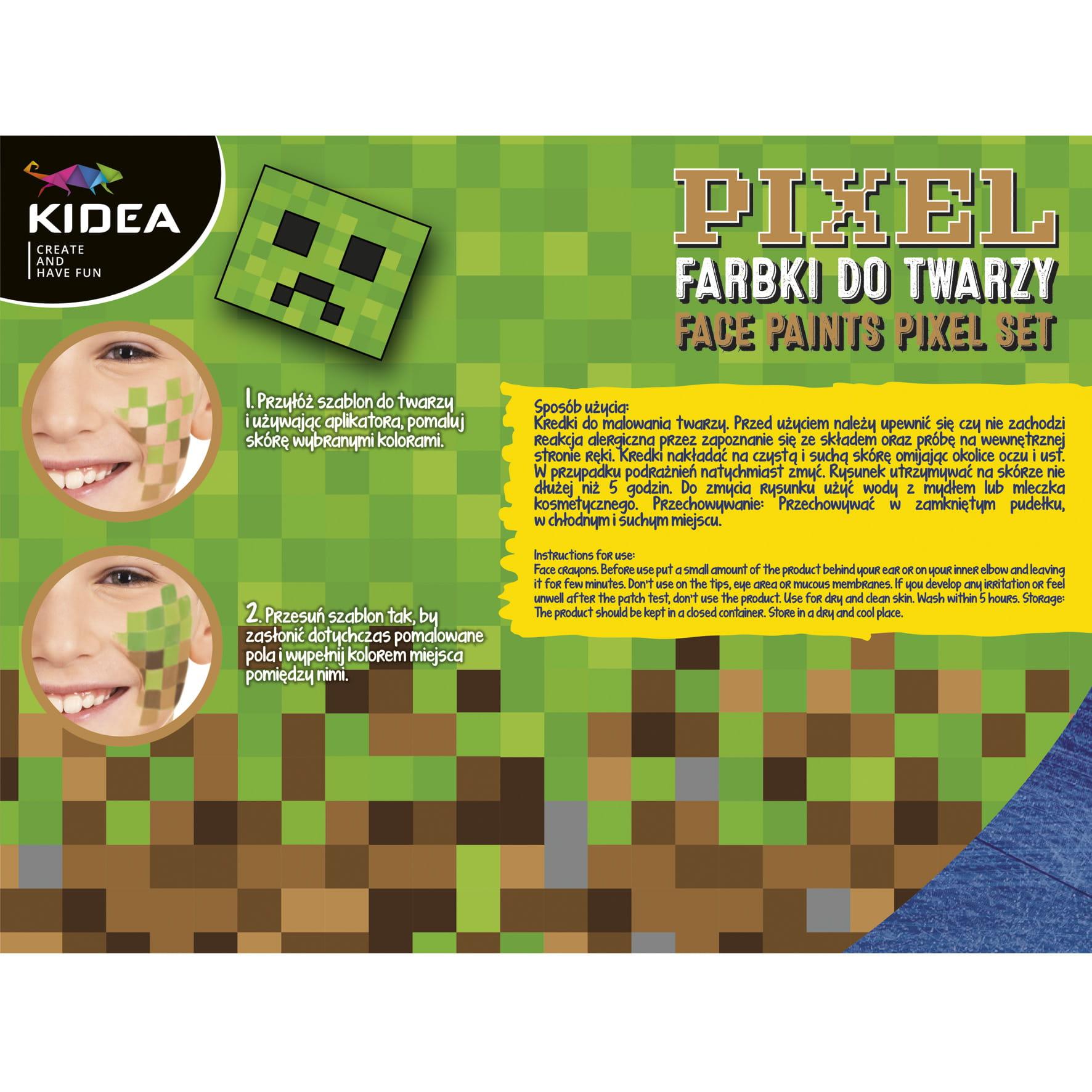 SADA  BARVY NA OBLIČEJ KIDEA MINECRAFT, uni
