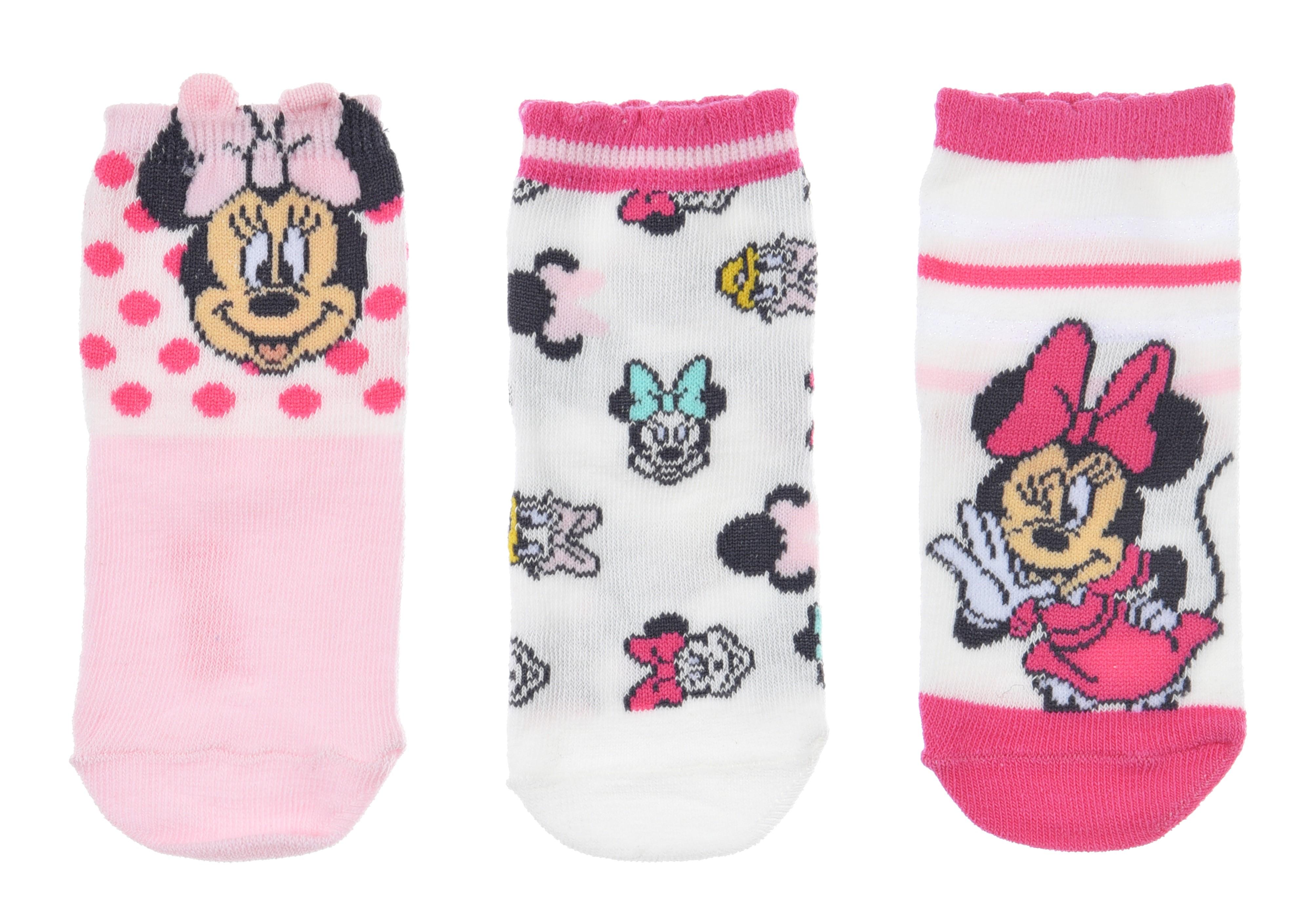 SADA 3 KS PONOŽKY MINNIE, 0-6 m.