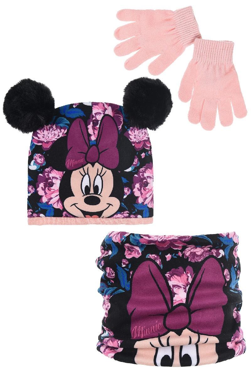 SET 24 KS SOUPRAVA  ČEPICE, NÁKRČNÍK A RUKAVICE MINNIE, set 24 ks