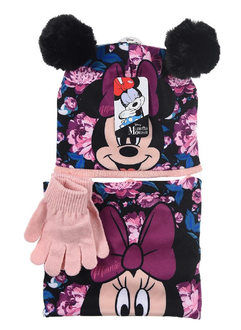 SET 24 KS SOUPRAVA  ČEPICE, NÁKRČNÍK A RUKAVICE MINNIE, set 24 ks