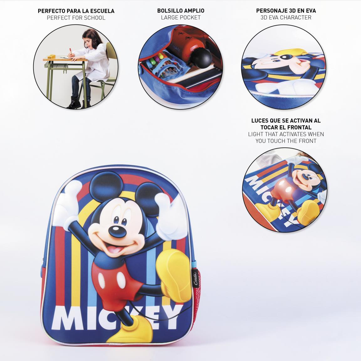SVÍTÍCÍ 3D BATOH MICKEY, uni