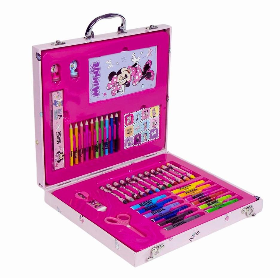 42 - DÍLNÝ DŘEVĚNÝ KRESLÍCÍ KUFŘÍK MINNIE, uni