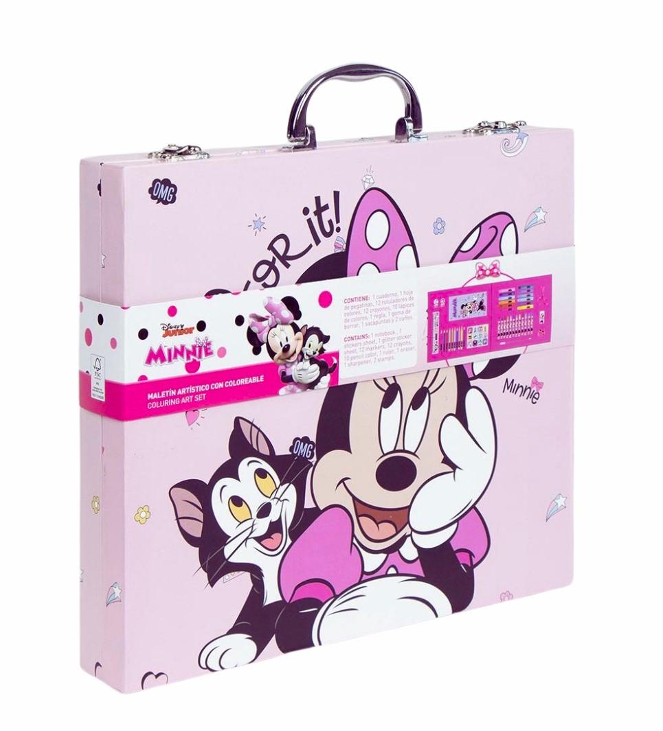 42 - DÍLNÝ DŘEVĚNÝ KRESLÍCÍ KUFŘÍK MINNIE, uni