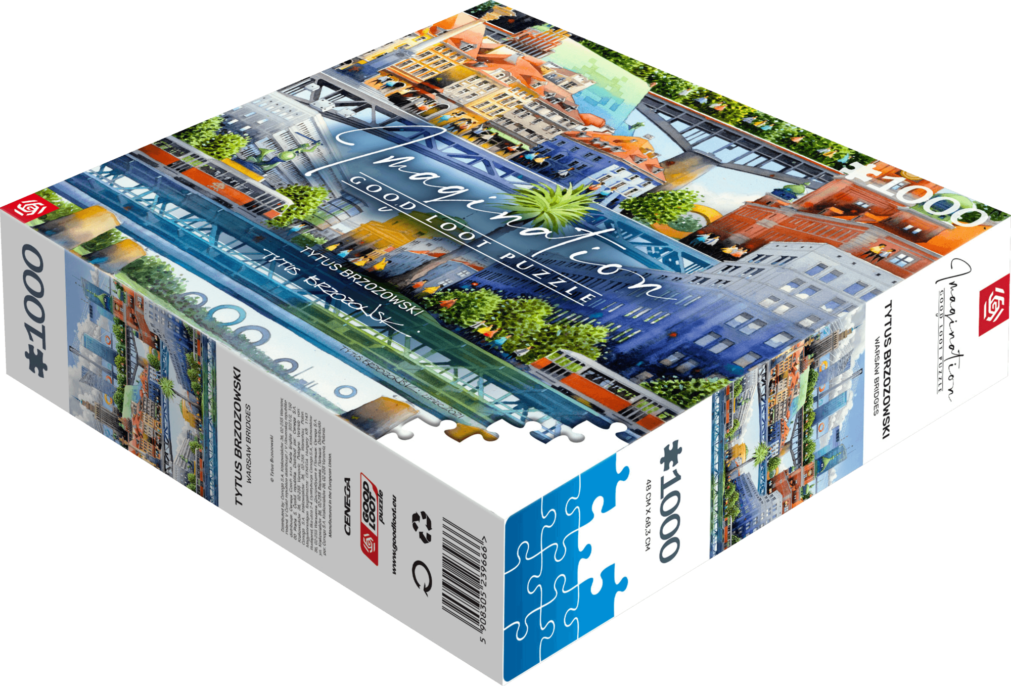 GOOD LOOT Puzzle Imagination: Tytus Brzozowski - Warsaw bridges 1000 dílků