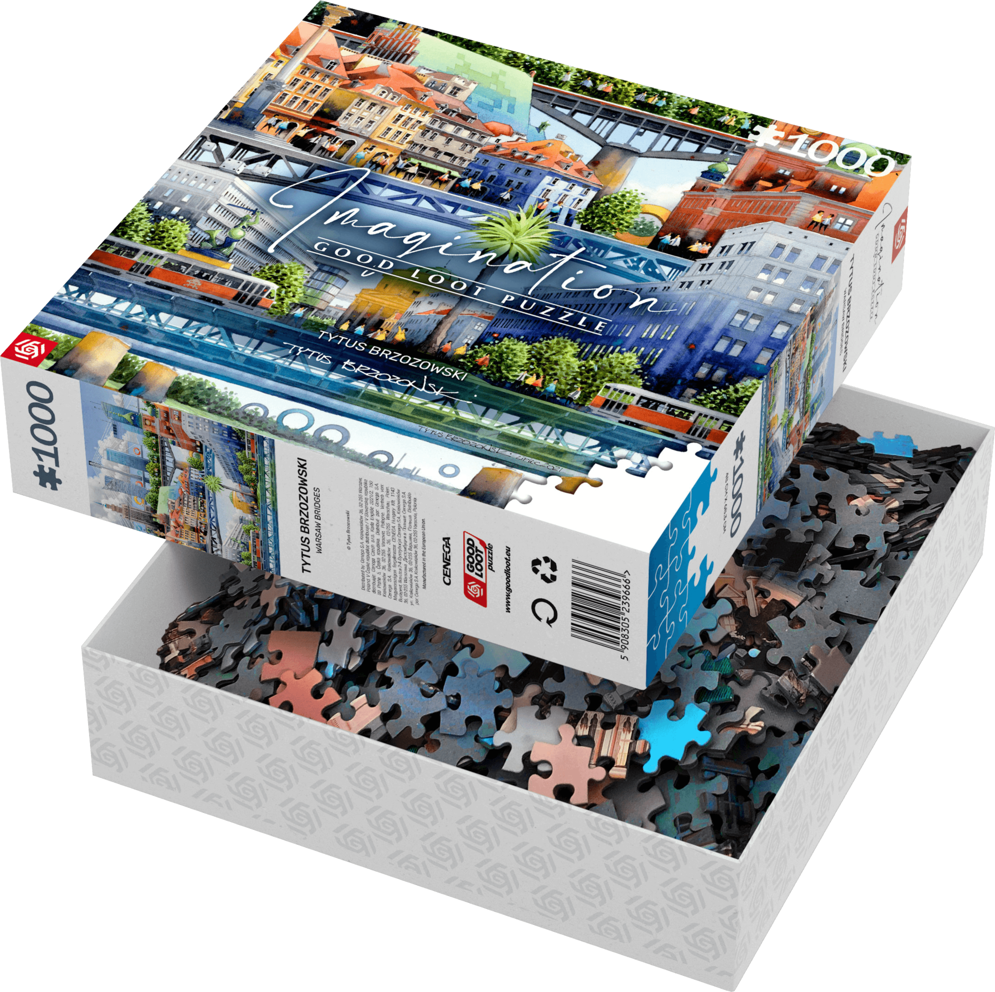 GOOD LOOT Puzzle Imagination: Tytus Brzozowski - Warsaw bridges 1000 dílků