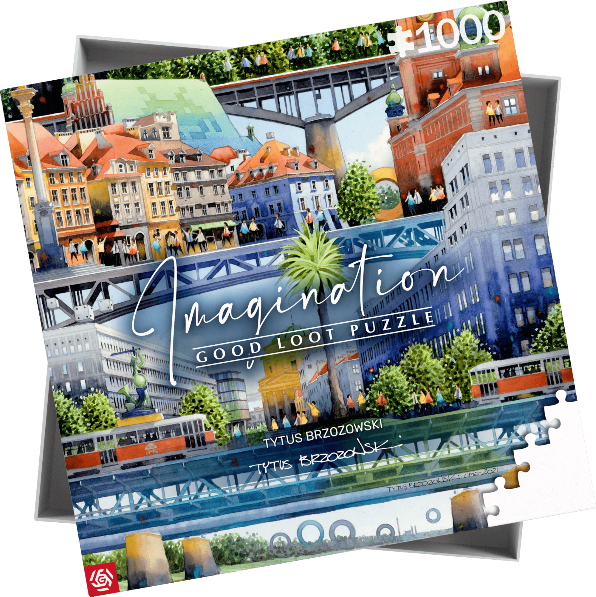 GOOD LOOT Puzzle Imagination: Tytus Brzozowski - Warsaw bridges 1000 dílků