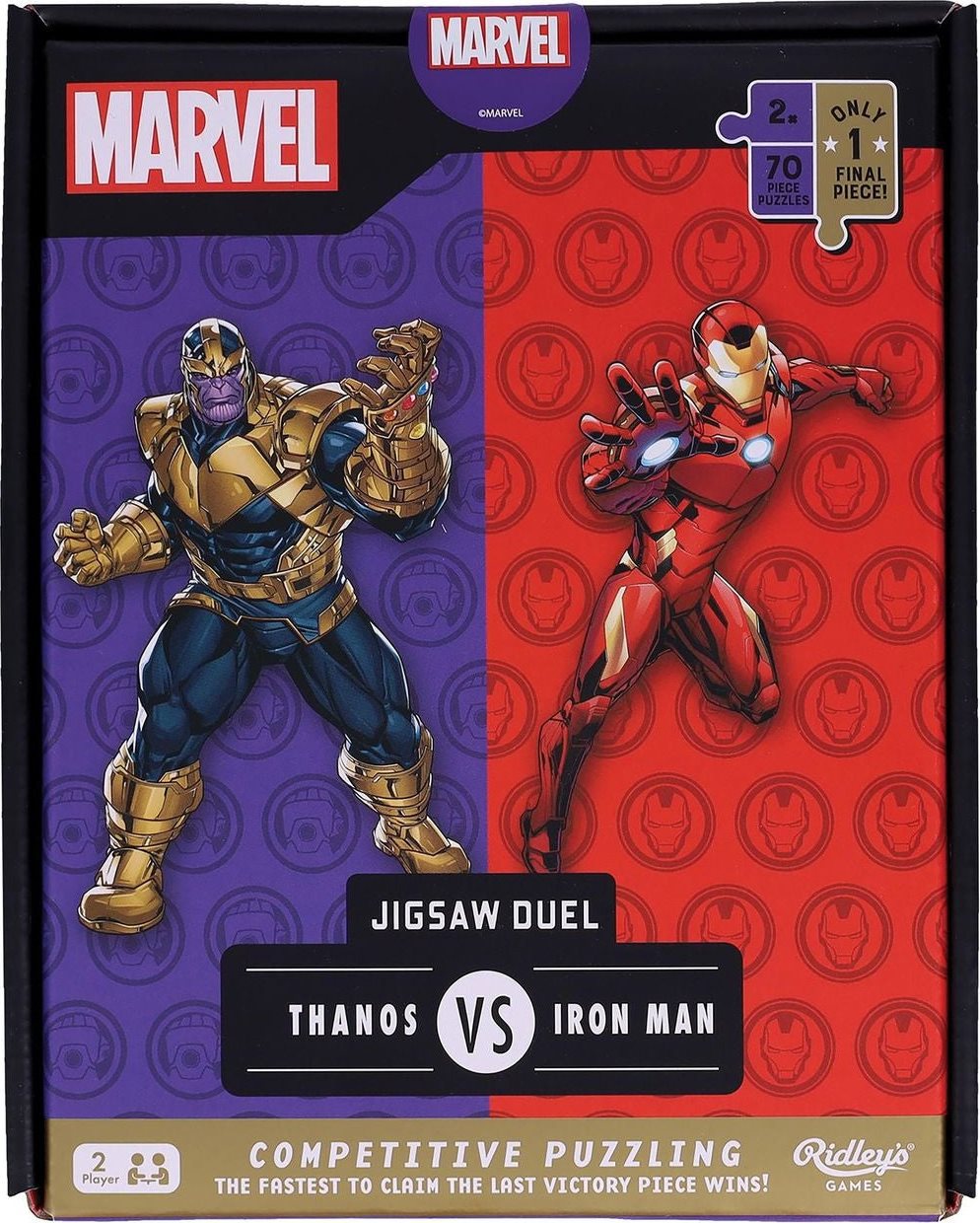 RIDLEY'S GAMES Puzzle Duel Marvel Avengers: Thanos vs Iron Man 2x70 dílků
