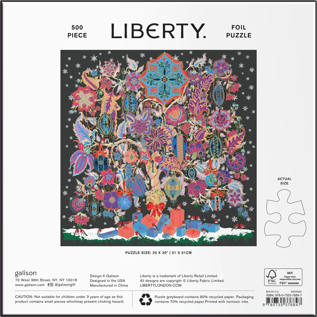 GALISON Čtvercové puzzle Liberty: Vánoční strom života 500 dílků