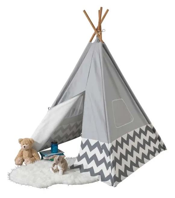 KIDKRAFT Dětský stan TEEPEE - šedý