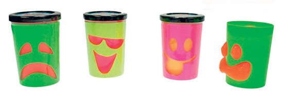 TEDDIES Sliz v kelímku s obličejem 1ks (mix)