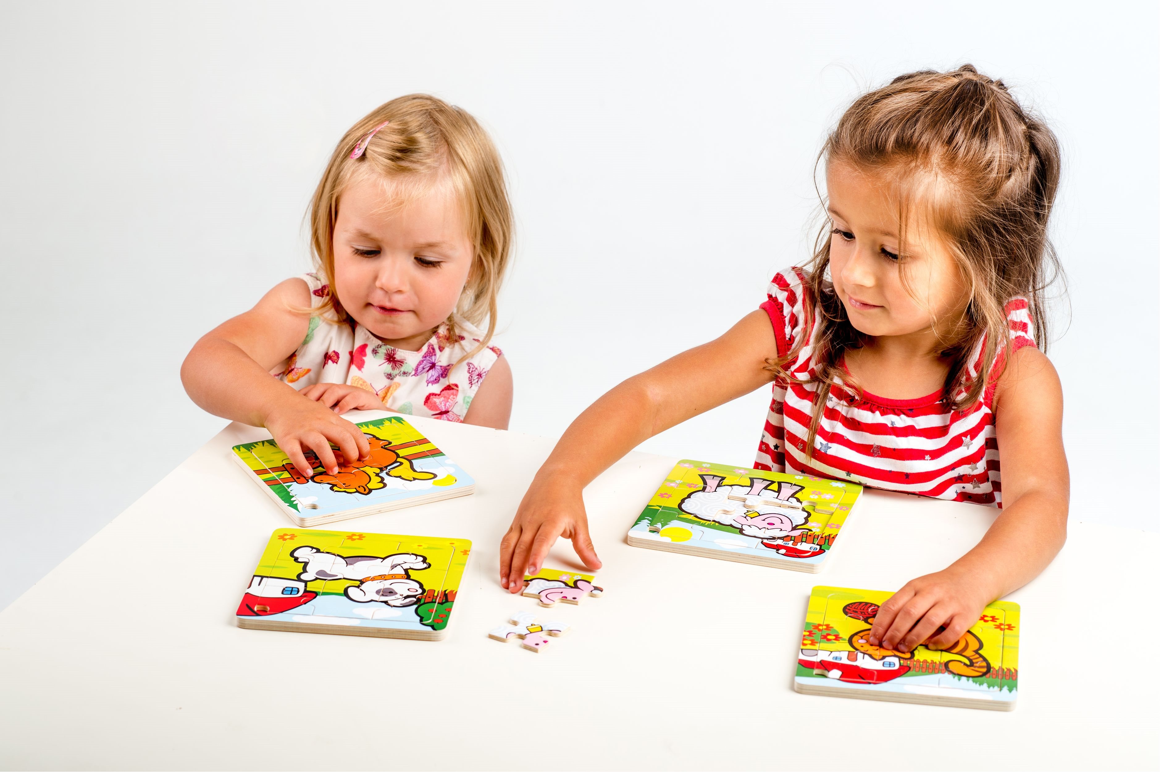TEDDIES Dřevěné puzzle Moje první zvířátka: Ovečka 9 dílků