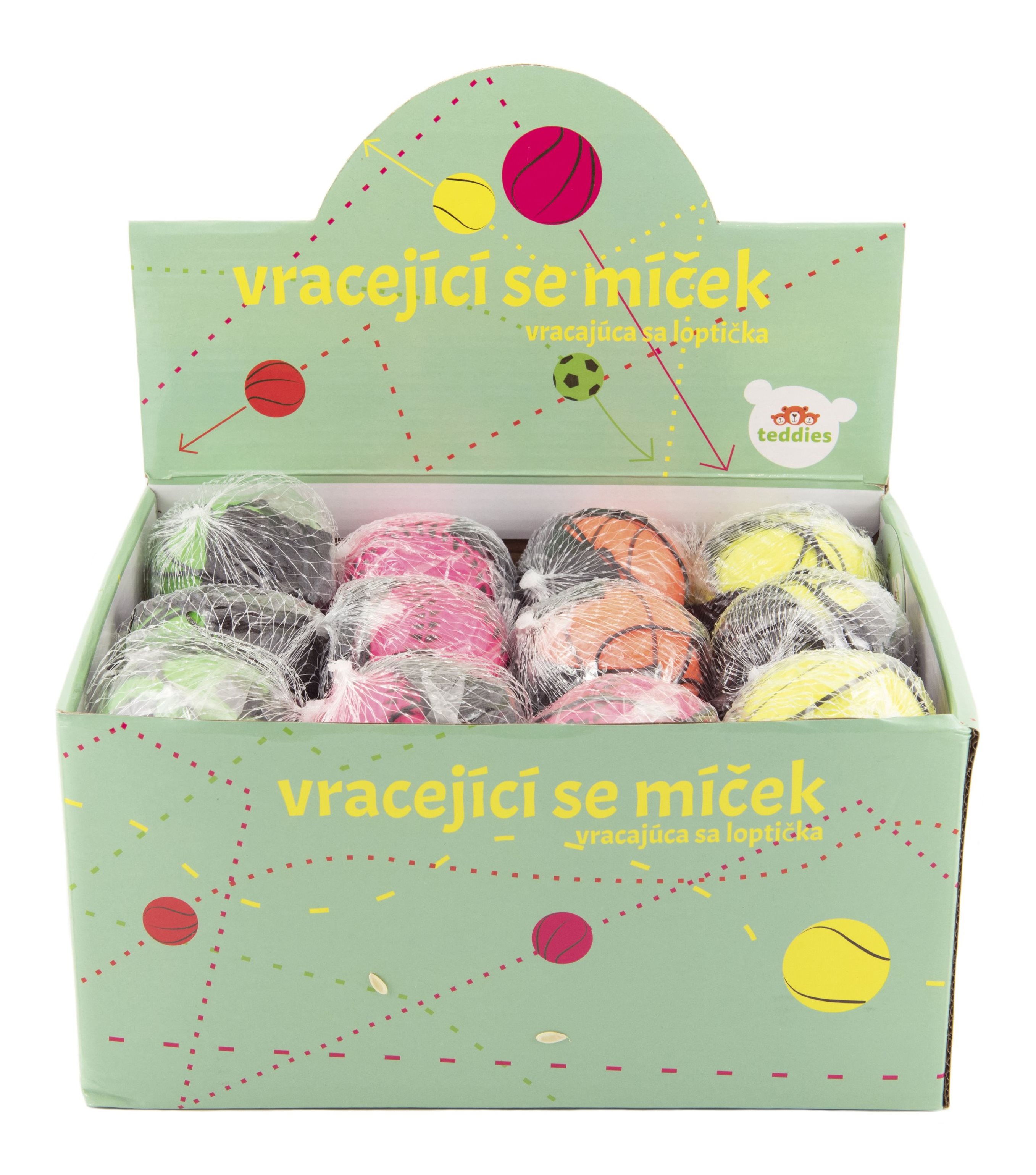 TEDDIES Vracející se míček 1ks (mix)