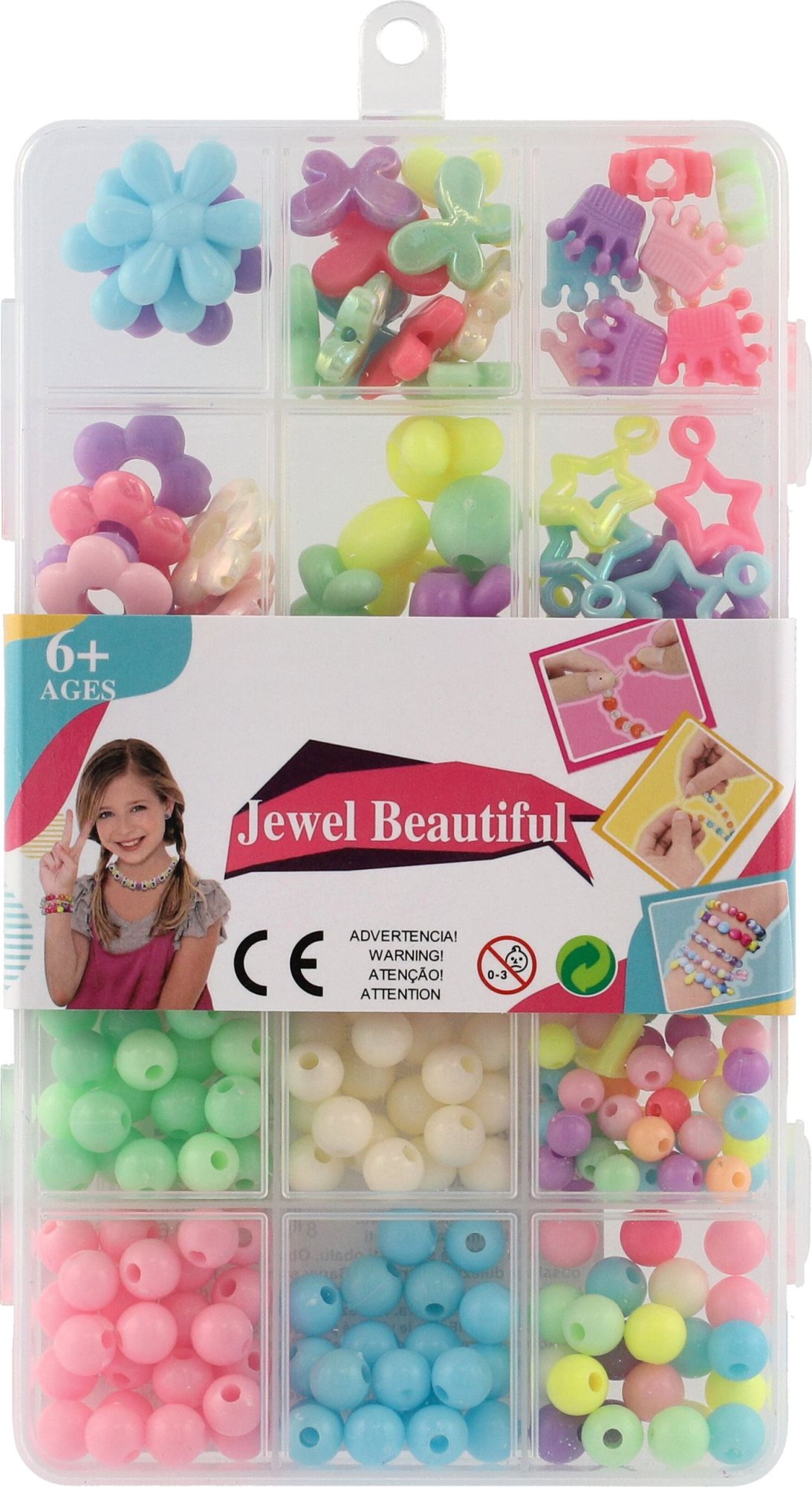 TEDDIES Barevné korálky v krabičce