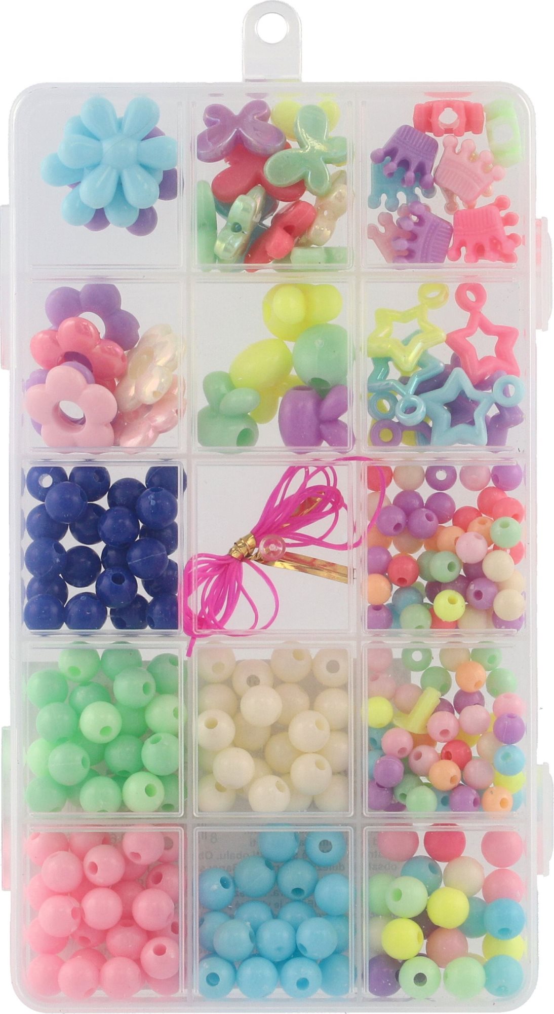 TEDDIES Barevné korálky v krabičce