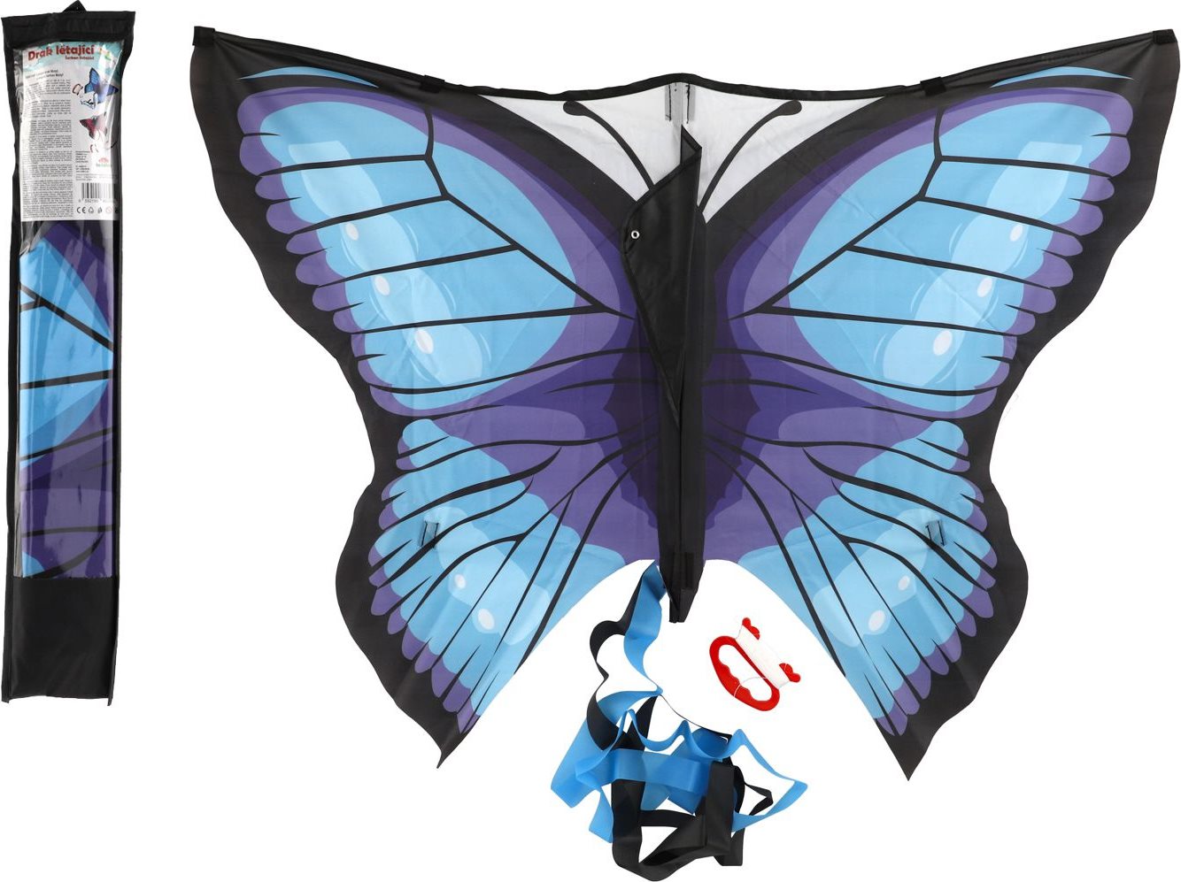 TEDDIES Létající drak Motýl 100x70cm