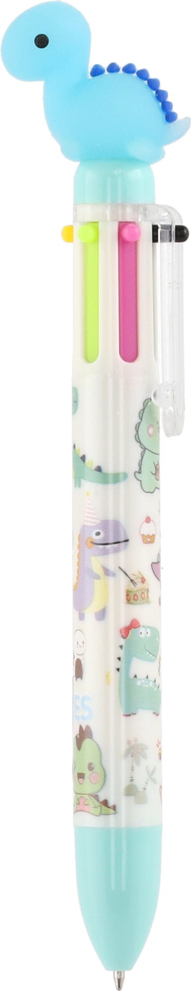 TEDDIES Šestibarevné pero Dinosaurus 1ks (mix)