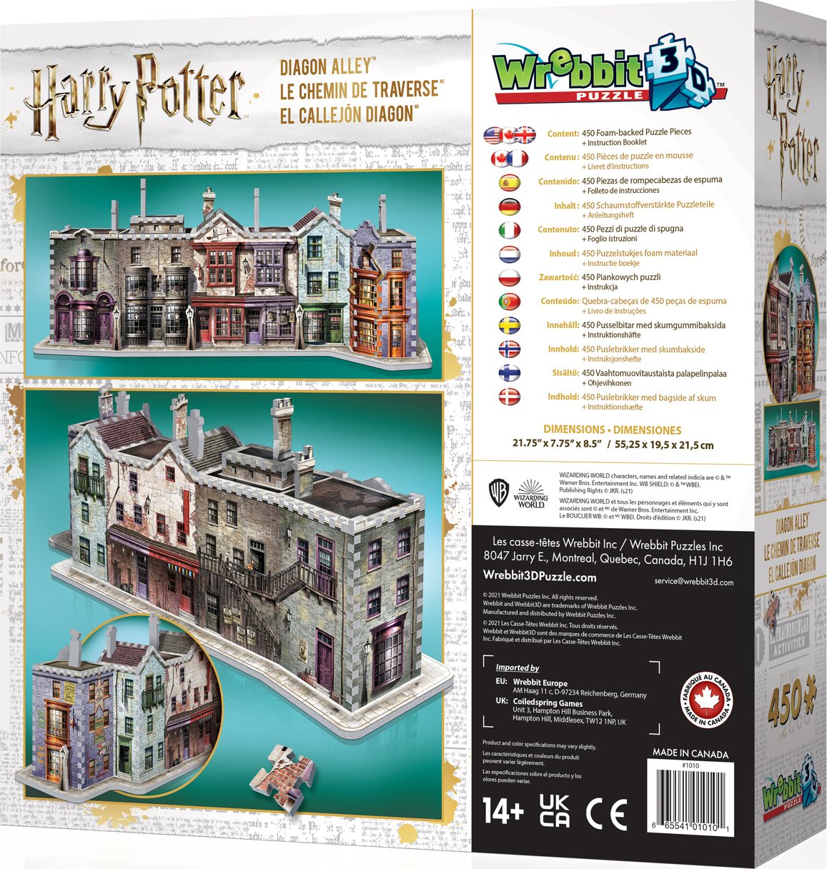 WREBBIT 3D puzzle Harry Potter: Příčná ulice 450 dílků