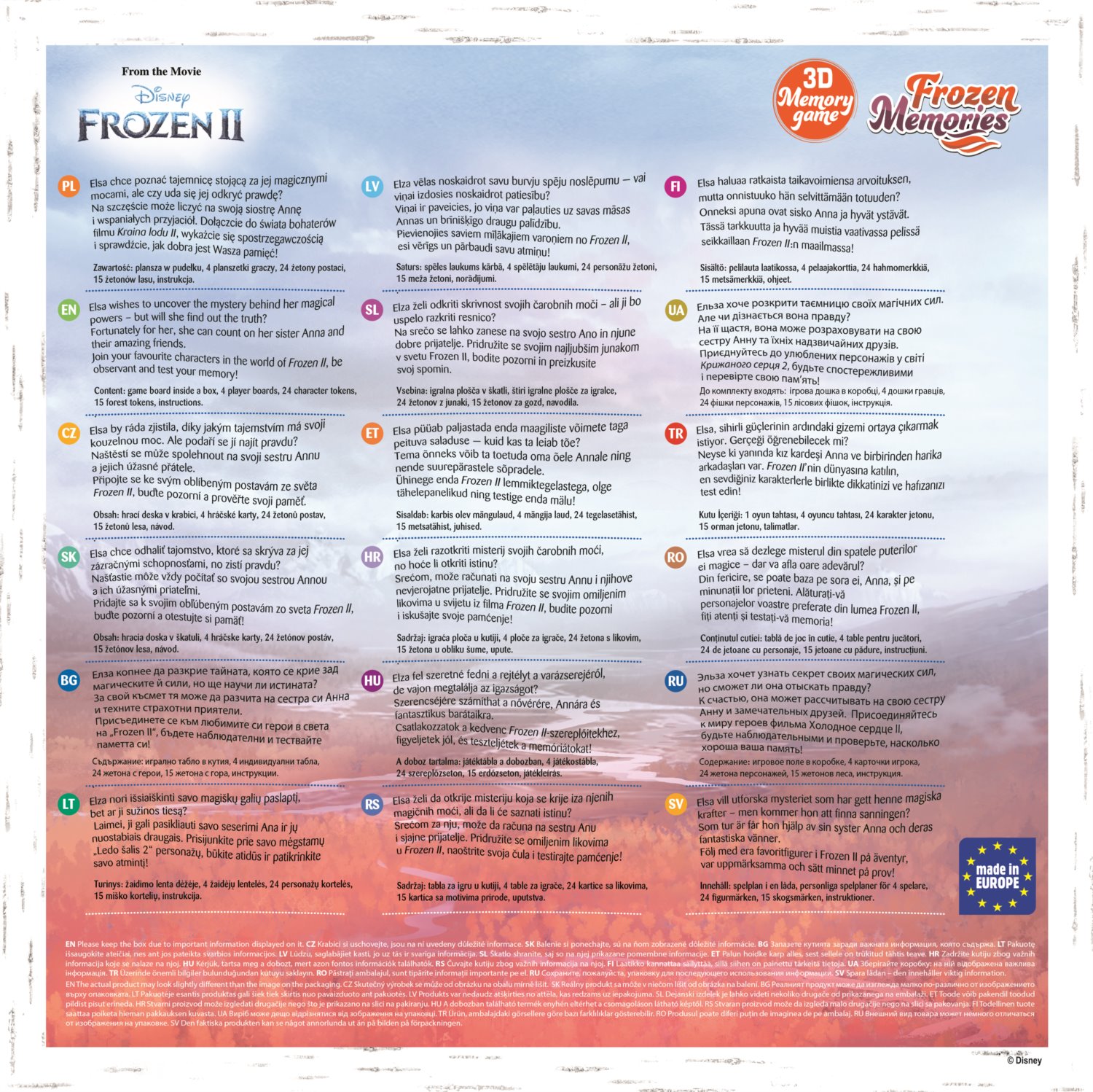 TREFL Hra Frozen Memories (Ledové království 2)