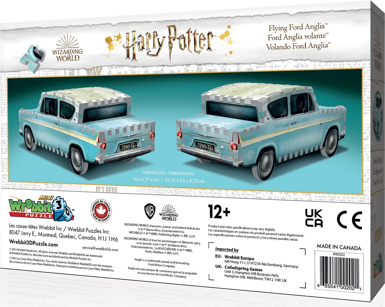 WREBBIT 3D puzzle Harry Potter: Ford Anglia 130 dílků