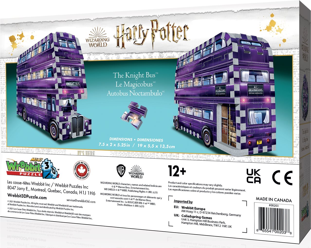WREBBIT 3D puzzle Harry Potter: Záchranný autobus 130 dílků