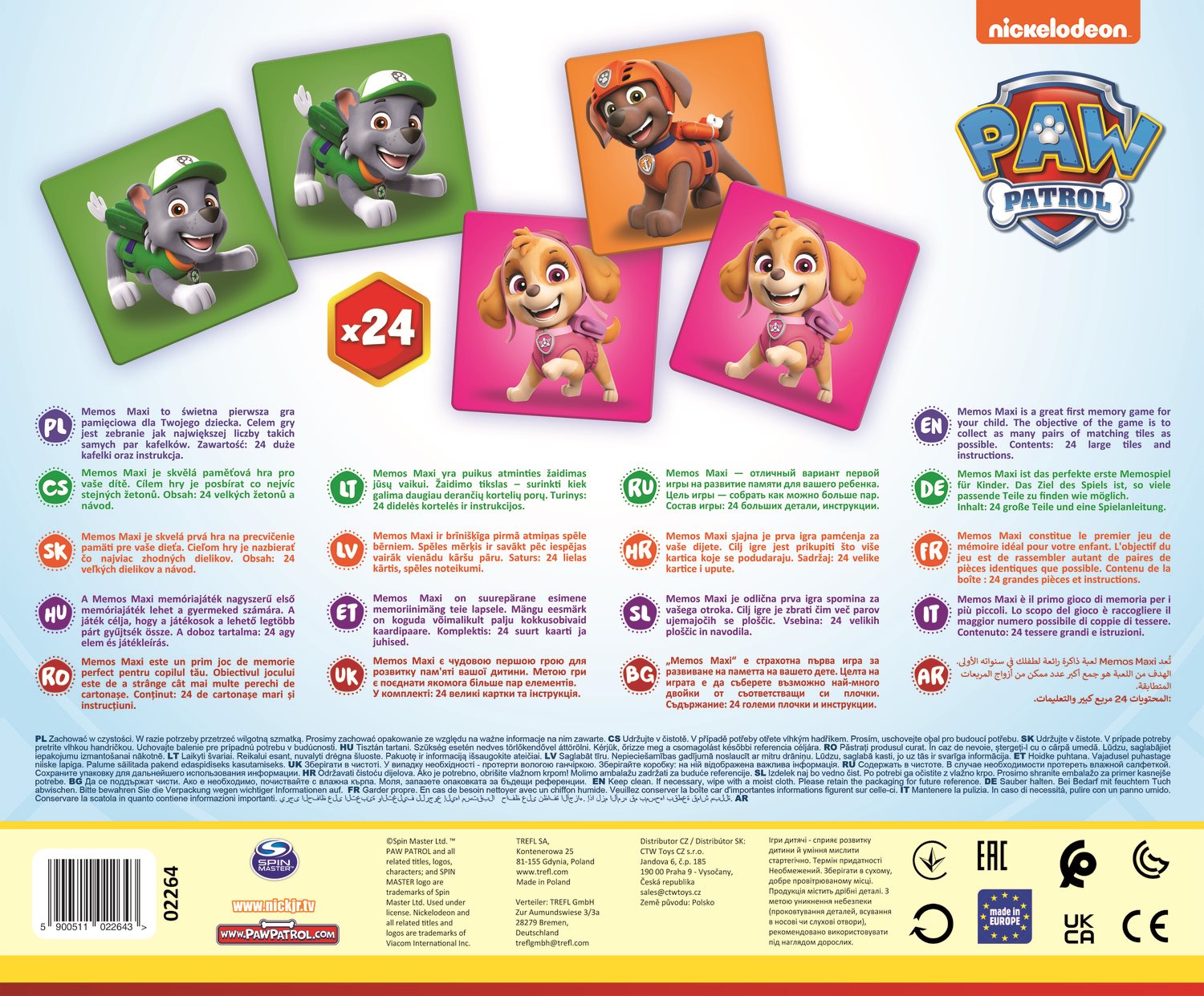 TREFL Maxi pexeso Tlapková patrola