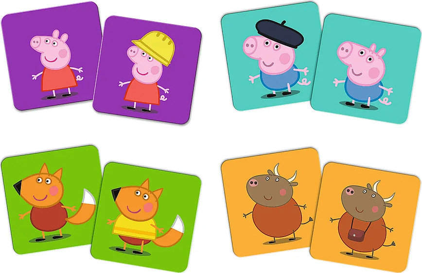 TREFL Pexeso Classic&Plus Prasátko Peppa 4v1
