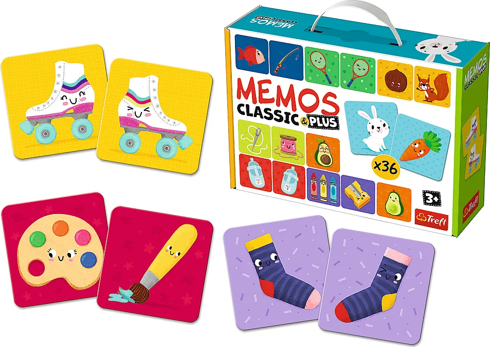 TREFL Pexeso Classic&Plus Logic 3v1