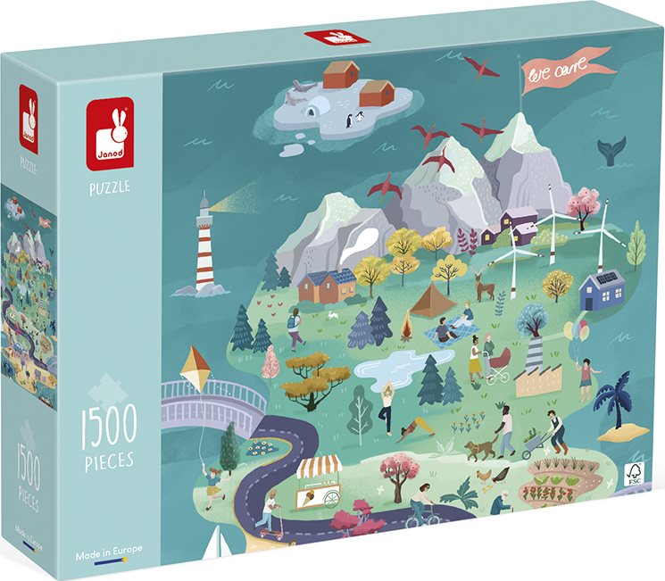 JANOD Puzzle Výlet na ostrov Harmony 1500 dílků