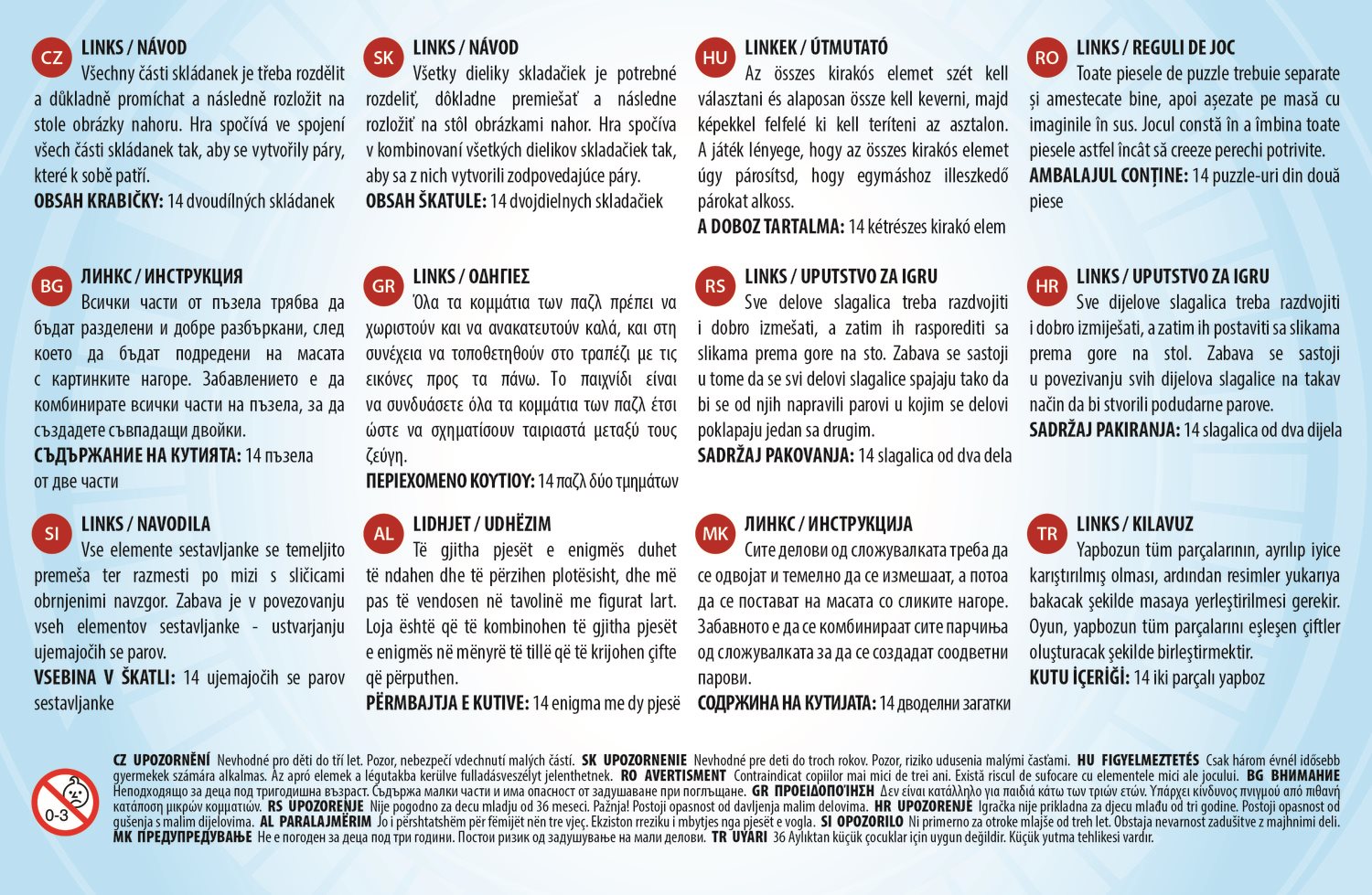 TREFL Puzzle Links Tlapková patrola 2x14 dílků