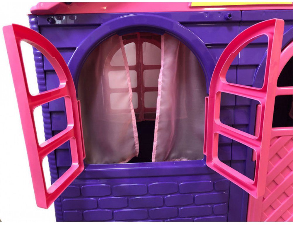 DOLONI Dětský zahradní domeček fialovo-růžový (malý)