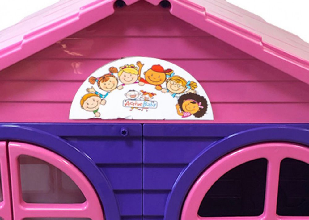 DOLONI Dětský zahradní domeček fialovo-růžový (malý)