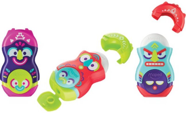 MAPED Ořezávátko s gumou Loopy Totem 1ks (mix)