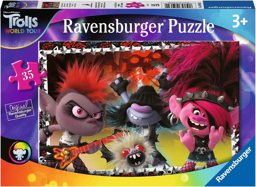 RAVENSBURGER Puzzle Trollové: Světové turné 35 dílků