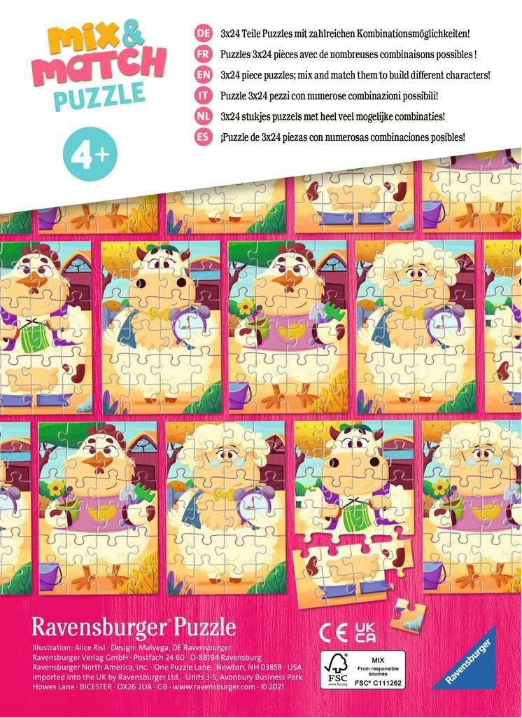RAVENSBURGER Puzzle Mix&Match: Moji přátelé z farmy 3x24 dílků