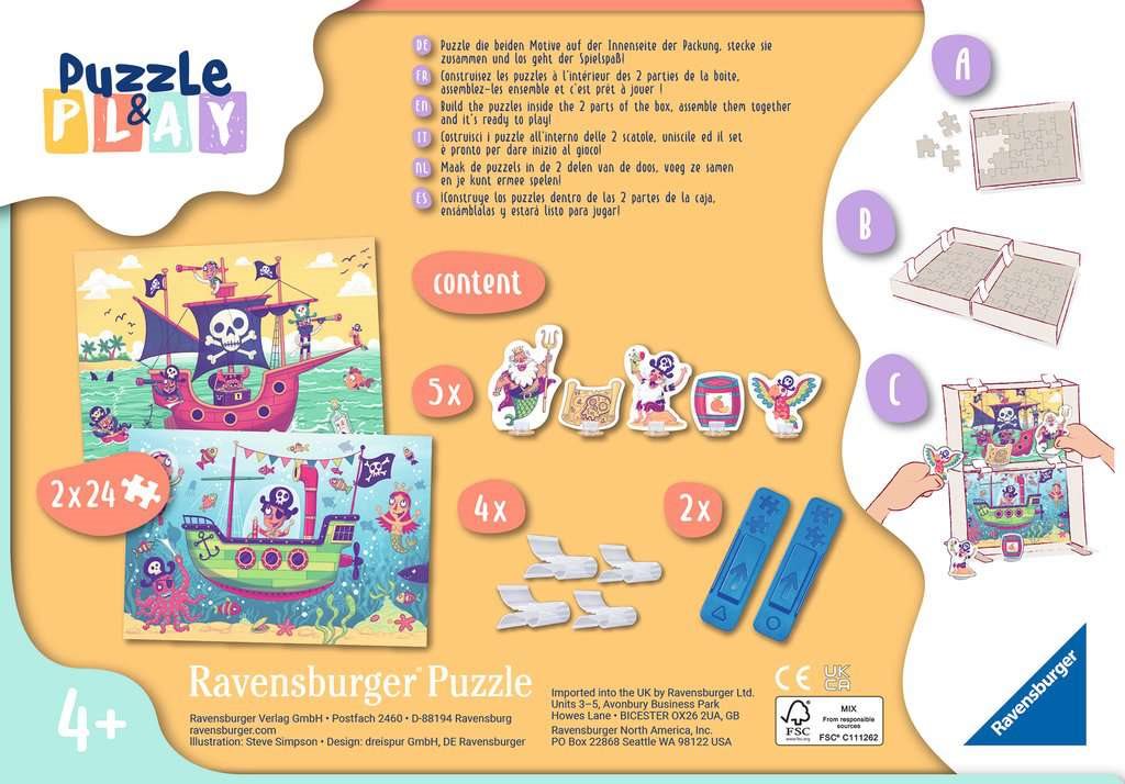 RAVENSBURGER Puzzle&Play: Země na obzoru 2x24 dílků