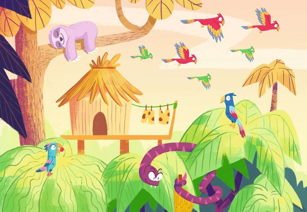 RAVENSBURGER Puzzle&Play: Dobrodružství v džungli 2x24 dílků