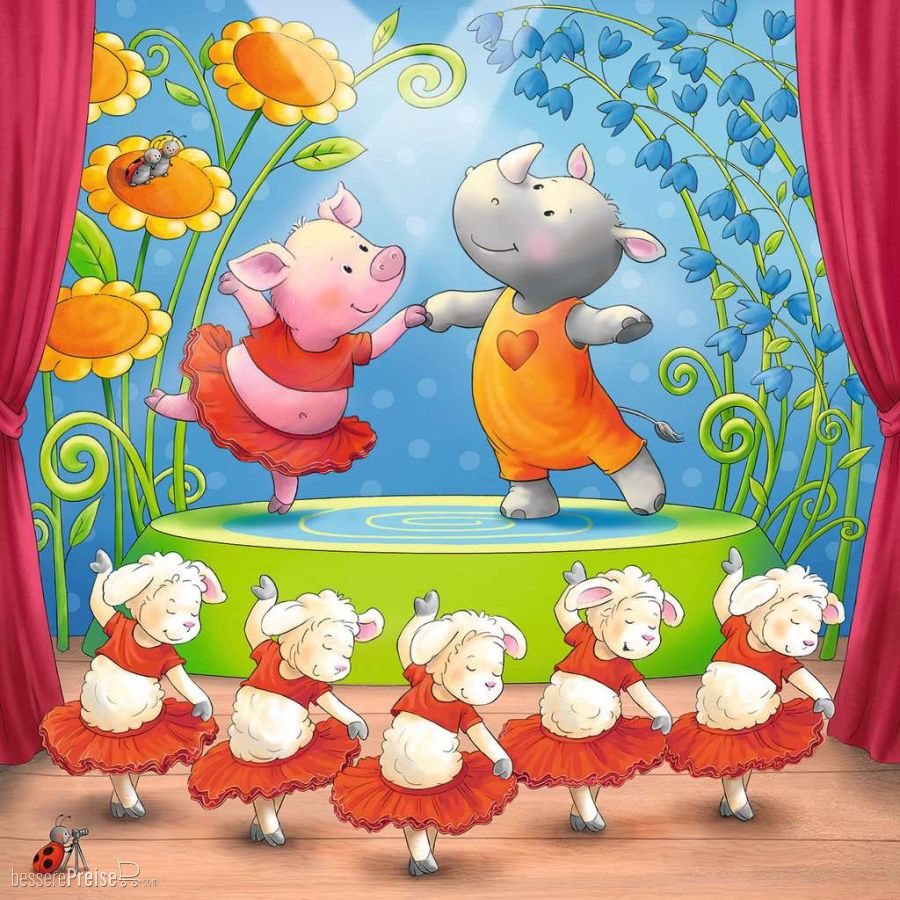 RAVENSBURGER Puzzle Zvířátka na pódiu 3x49 dílků