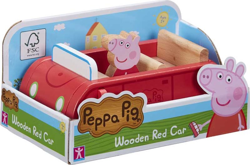 CHARACTER Prasátko Peppa Dřevěné auto