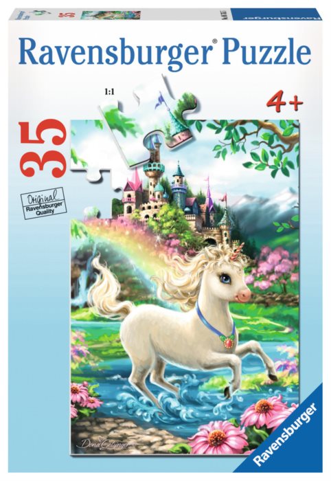 RAVENSBURGER Puzzle Zámek jednorožce 35 dílků