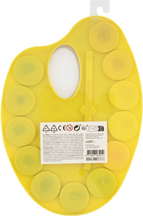 GRAFIX Paleta s vodovými barvami a štětcem Žlutá