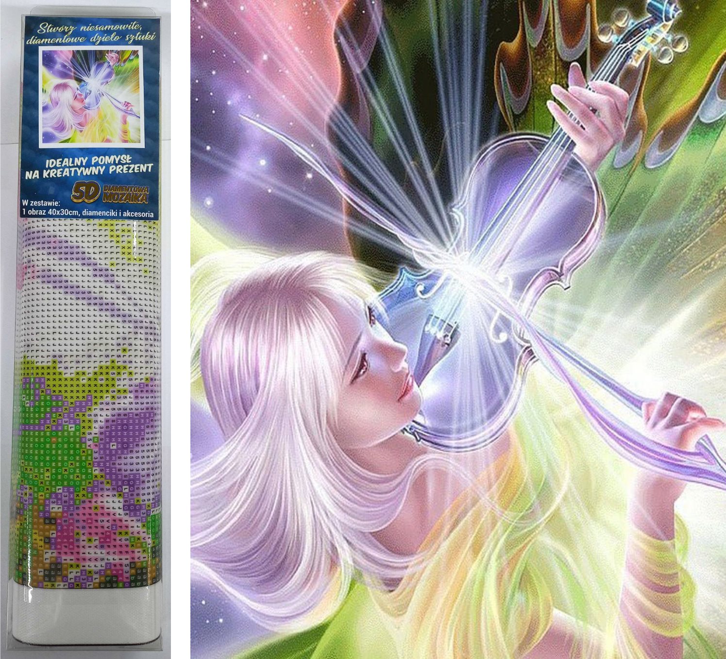 Norimpex Diamantové malování Magická houslistka 30x40cm