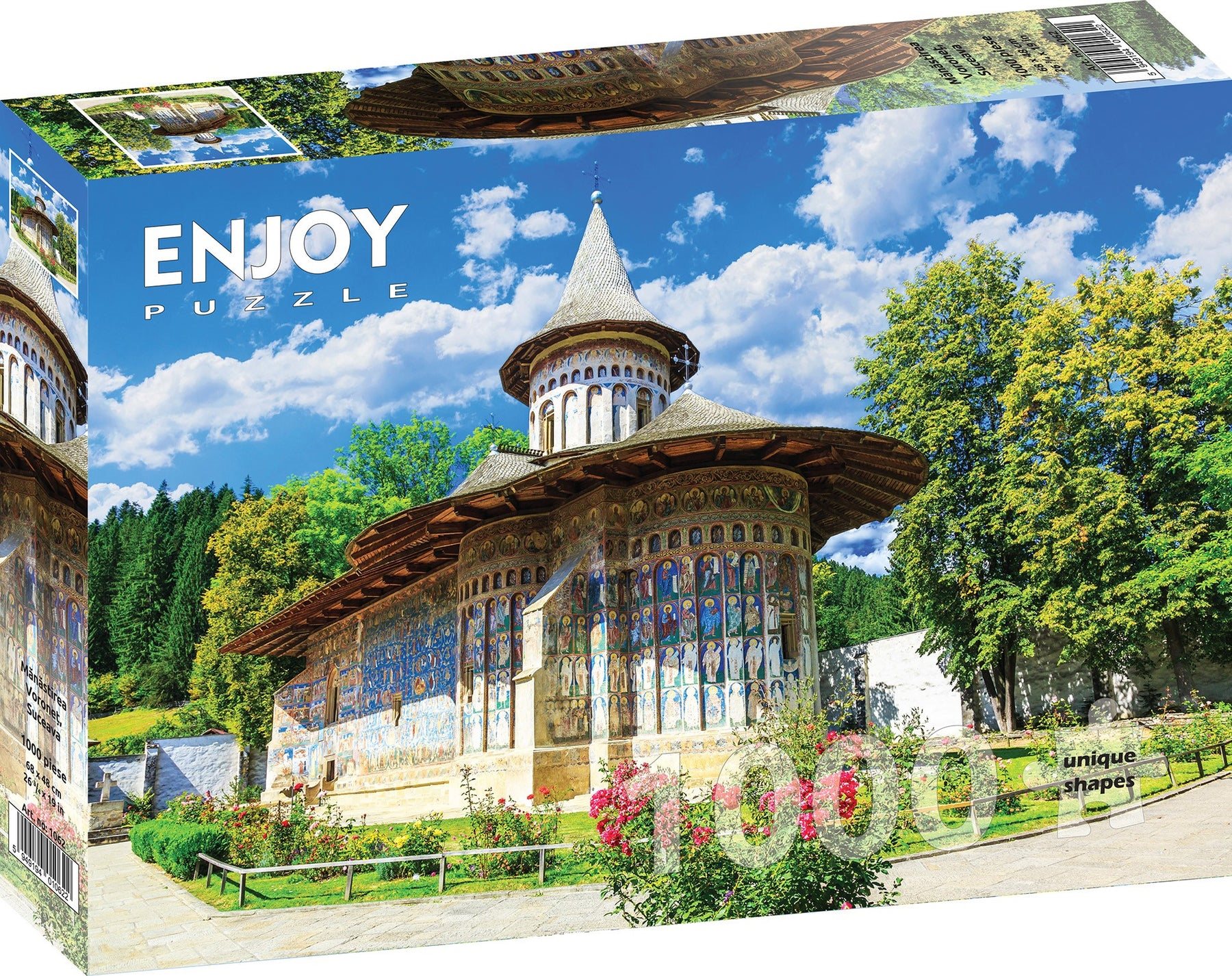 ENJOY Puzzle Klášter Voronet, Sučeava, Rumunsko 1000 dílků