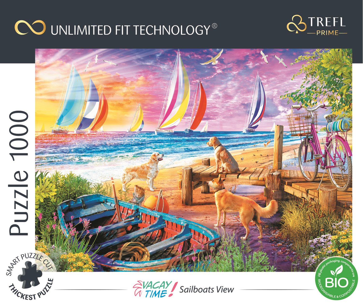TREFL Puzzle UFT Vacay Time: Výhled na plachetnice 1000 dílků