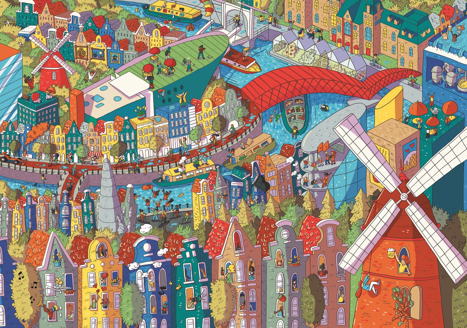 TREFL Puzzle UFT Eye-Spy Sneaky Peekers: Amsterdam 1000 dílků