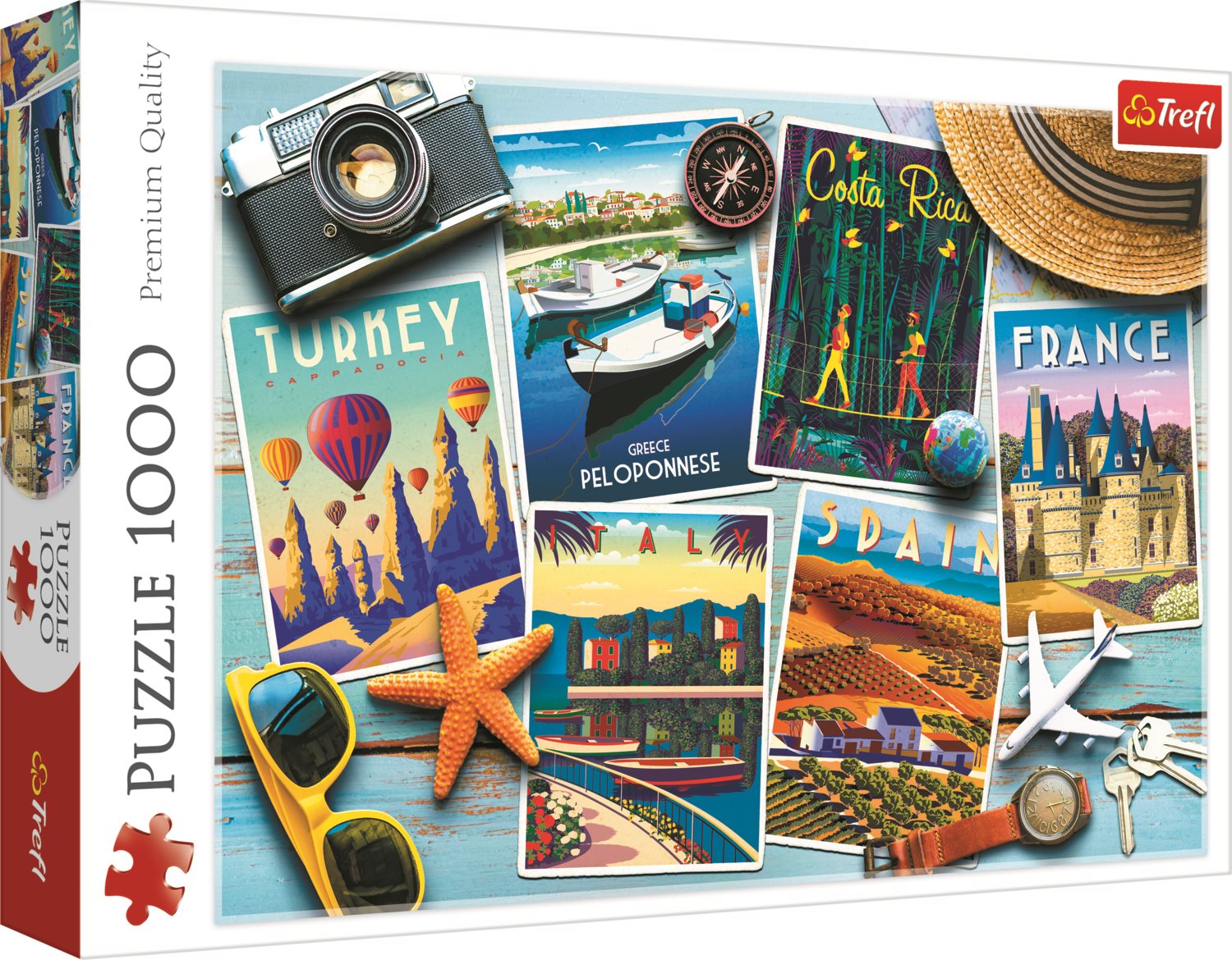 TREFL Puzzle Pohlednice z dovolené 1000 dílků